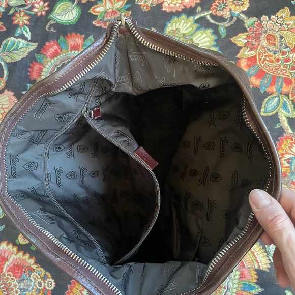 Gucci Dark Brown Leather Crossbody Bag - Picture 5 of 13